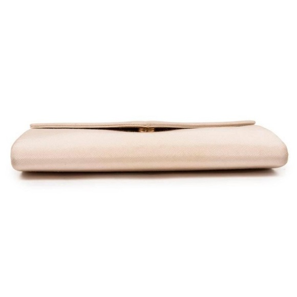 CHRISTIAN DIOR Vintage Clutch in Ivory Blush Satin - Picture 3 of 8
